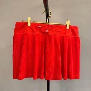 Lululemon pleat to street midrise skort in hot heat